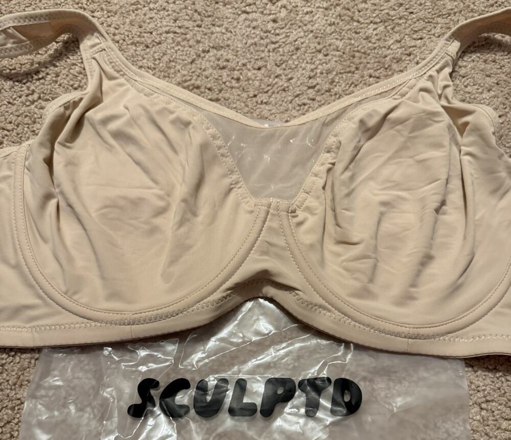 Sculptd Women's Cooling Full Coverage Minimizer Bra Beige 44/100F